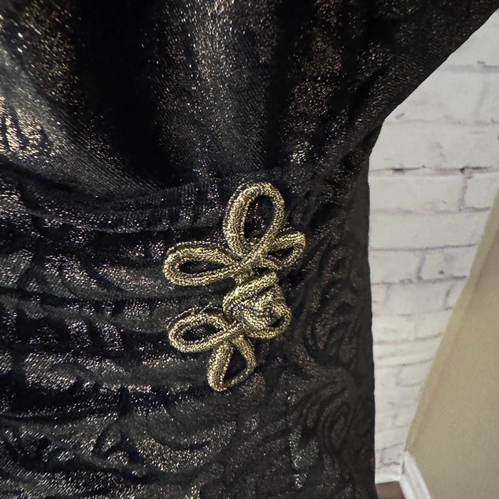 Jackie Jon New York L Velour Whimsigoth Witchy Romantic Glam Top Dark‎ Cottage - Picture 9 of 12